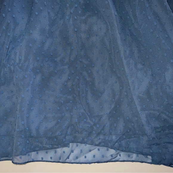 BTFBM Polka Dot Ruffle Surplice V-Neck Short Sleeve Dress In Teal NWT Sz XL - Picture 14 of 15